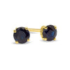 Blue Sapphire Round Stud Hoops