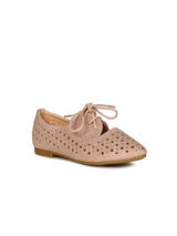 Dunsinky Rose Gold-Toned Cut-Out Casual Shoes